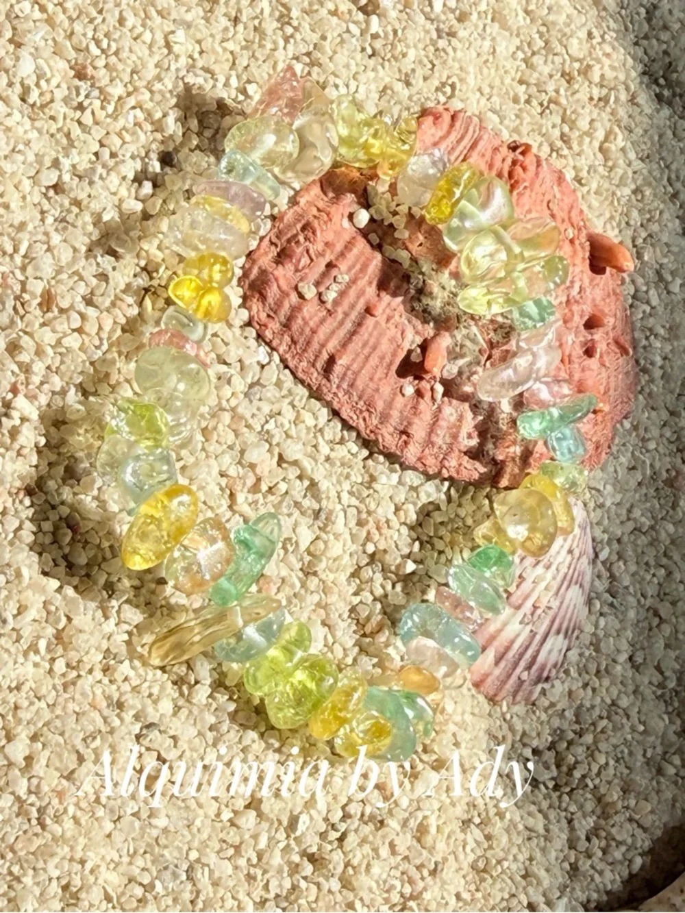 QUARTZ Pastel Multi-Color Glass Chip Bracelet